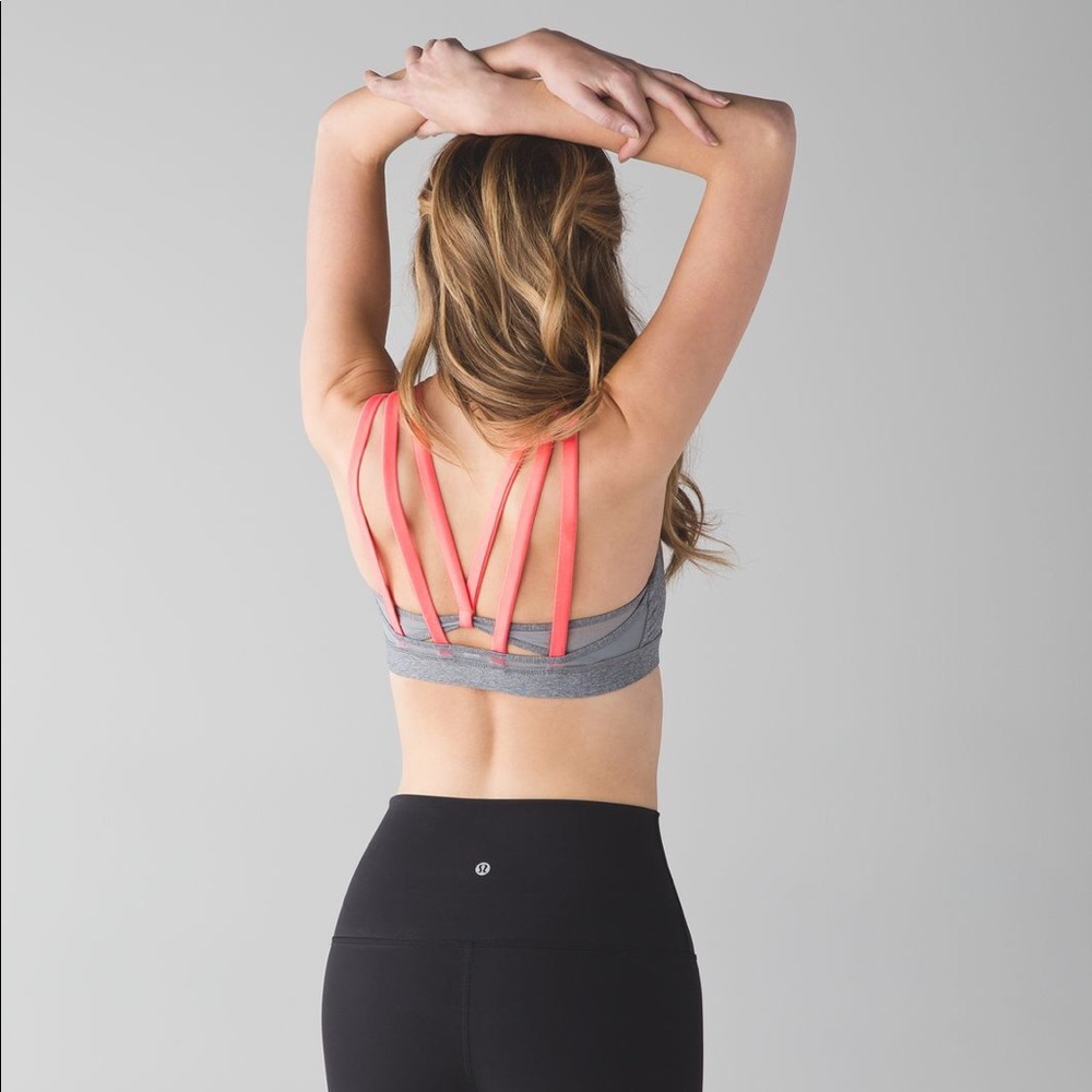 Lululemon Energy Exhale Sports Bra Size 8 Grey